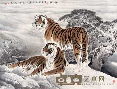 刘振起 远瞩 镜心 138×67cm